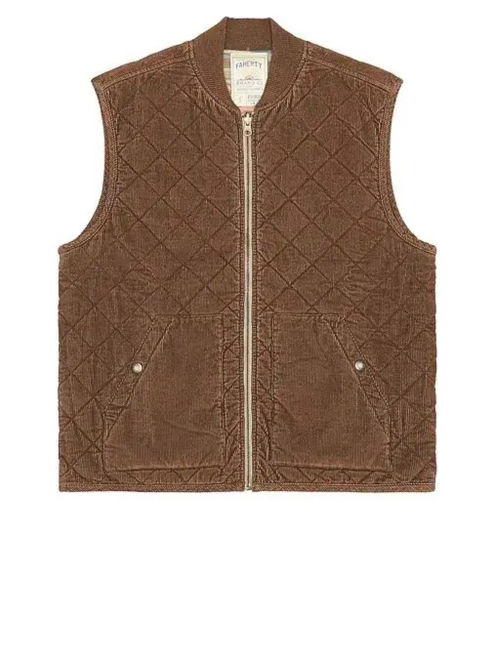 Faherty Men’s Large Reversible Quilted Corduroy & Aztec Cloth Vest Western Trad